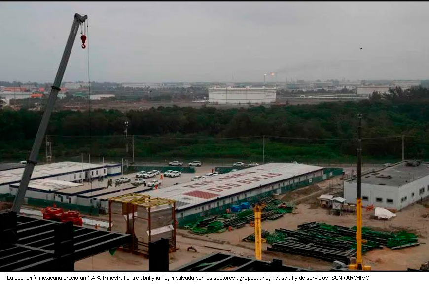 Construcción, manufactura y energía elevan la producción industrial en agosto